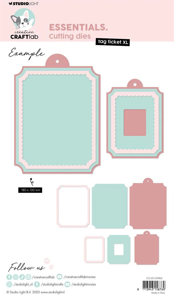 Studiolight Essentials Dies - Creative Craftlab - Tag Ticket XL