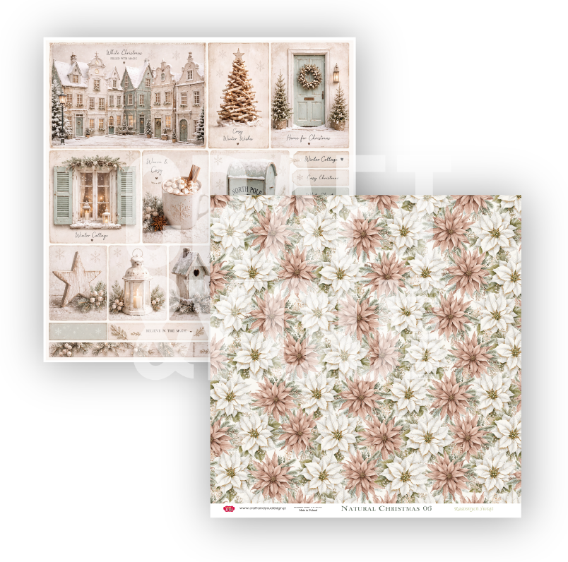 Craft & You -  Natural Christmas - Paper Pack 12 x 12" (6 sheet pack)
