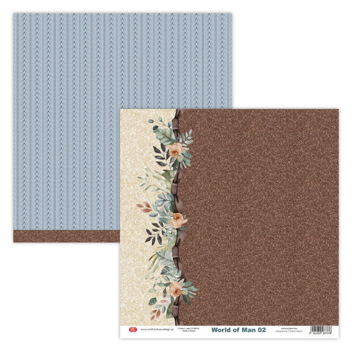 Craft and You - World of Man- Paper Pack   12 x 12"