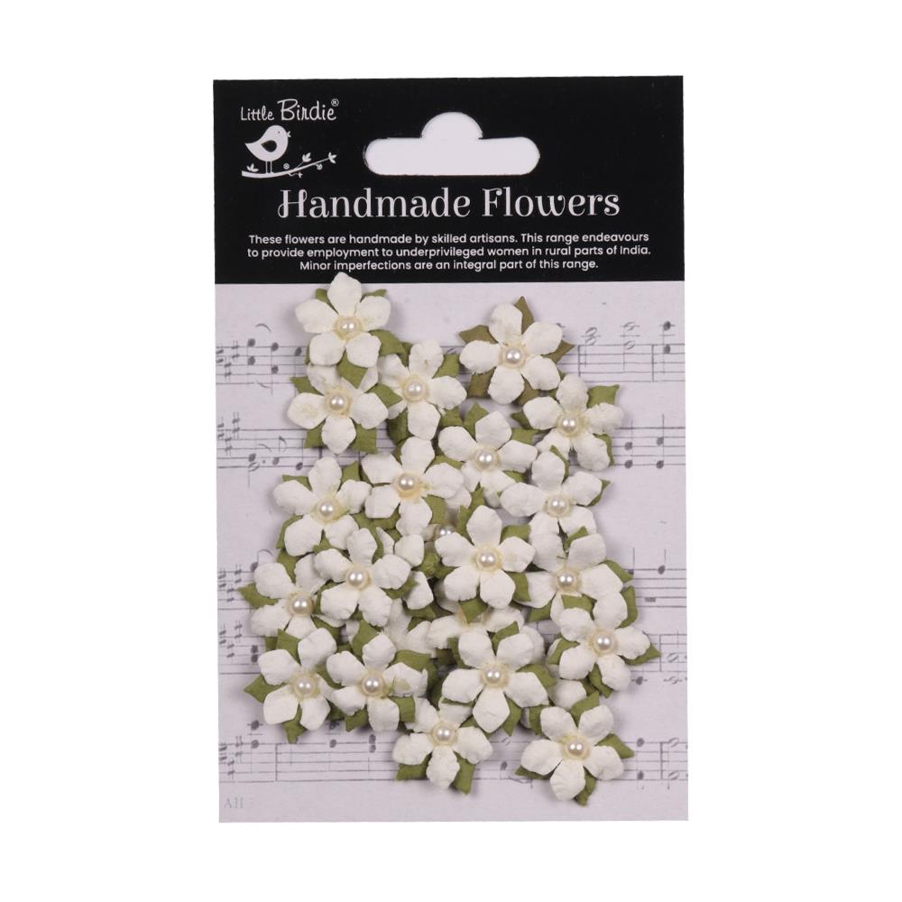 Little Birdie - Elira paper flowers  - Ivory Pearl