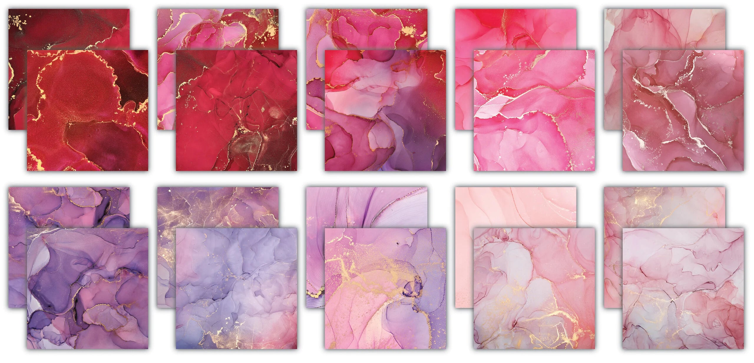 Craft Consortium - Ink Drops Rose 2 - Paper Pad - 12"x12"