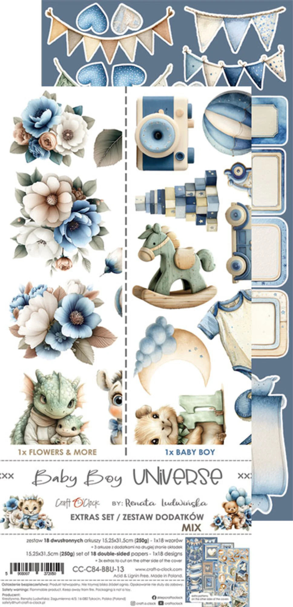 Craft O'Clock - Baby Boy Universe - Extras Set - MIX