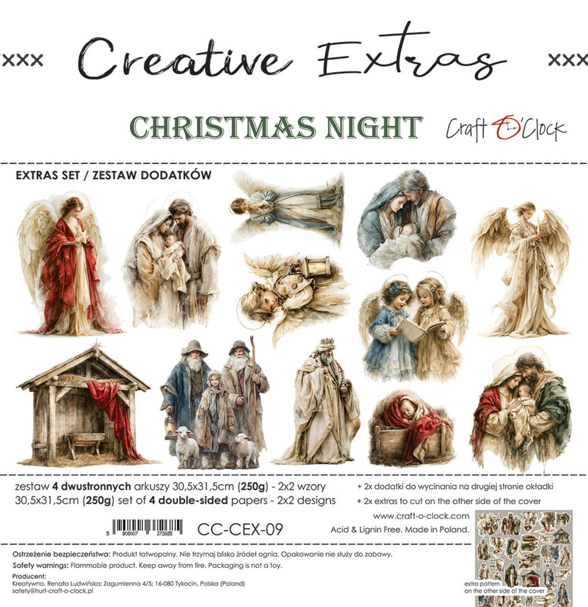 Craft O'Clock - Creative Extras Set 09 Christmas Night - 12x12"
