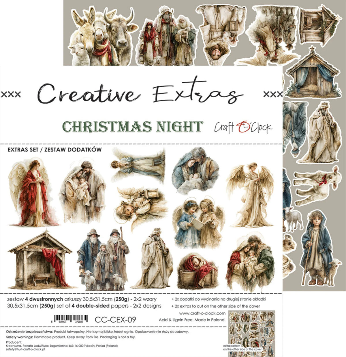 Craft O'Clock - Creative Extras Set 09 Christmas Night - 12x12"