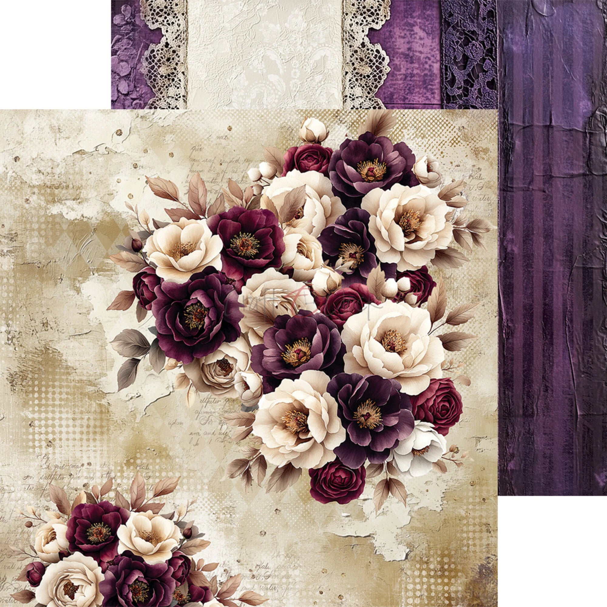 Craft O'Clock - Plum & Caramel - Paper Pad - 8x8"