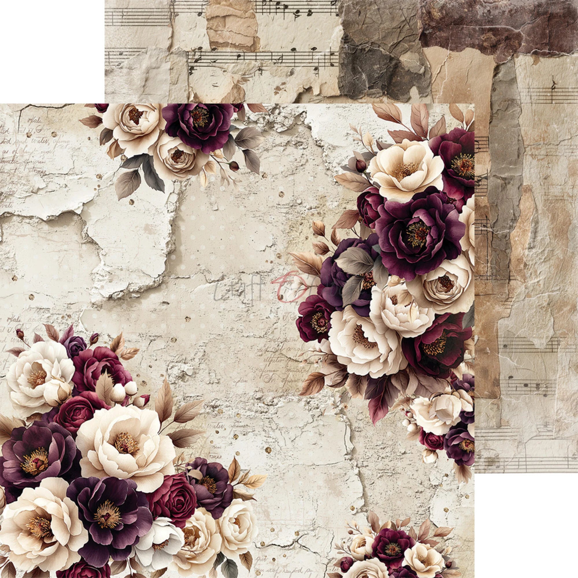 Craft O'Clock - Plum & Caramel - Paper Pad - 8x8"