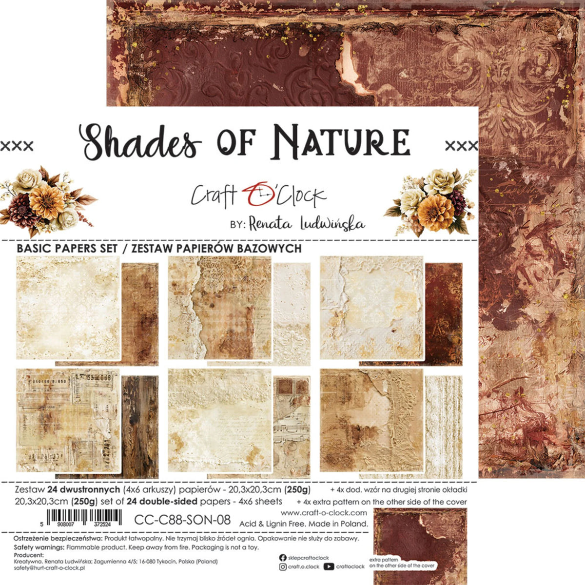 Craft O'Clock - Shades Of Nature - Basic - 8x8"
