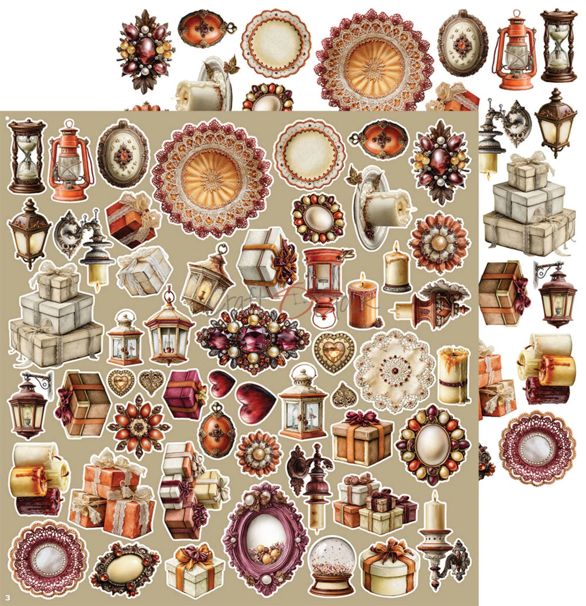 Craft O'Clock -Shades Of Nature - Precious  Extras Set - 12x12"