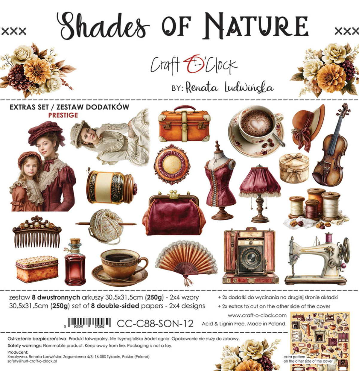 Craft O'Clock - Shades Of Nature - Prestige Extras Set - 12x12"