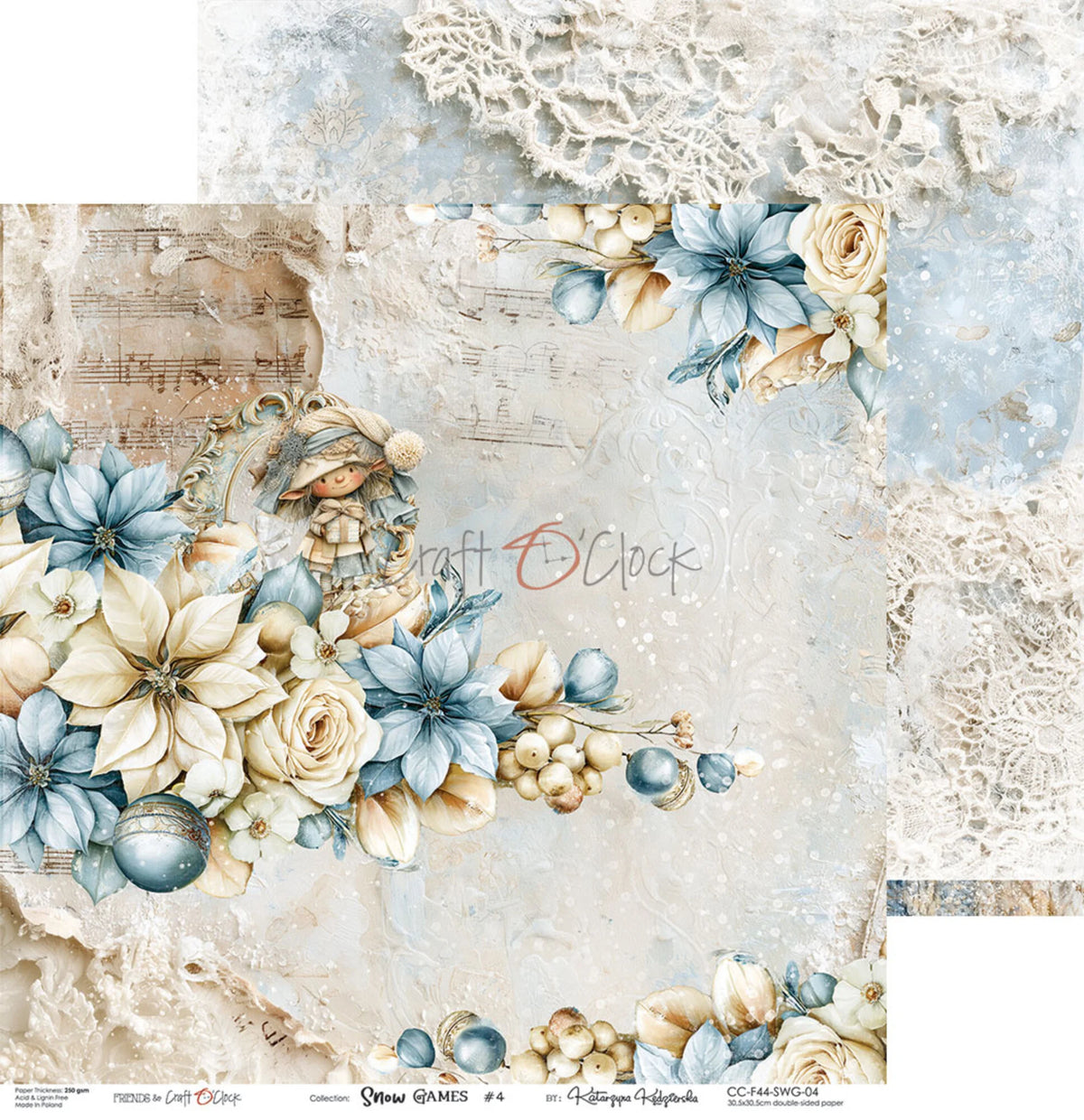 Craft O'Clock - Snow Games - Paper Pack - 12 x 12"