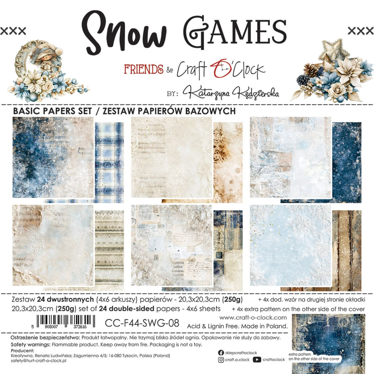 Craft O'Clock - Snow Games - Basic - 8x8"
