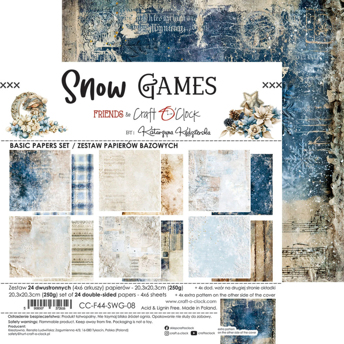 Craft O'Clock - Snow Games - Basic - 8x8"