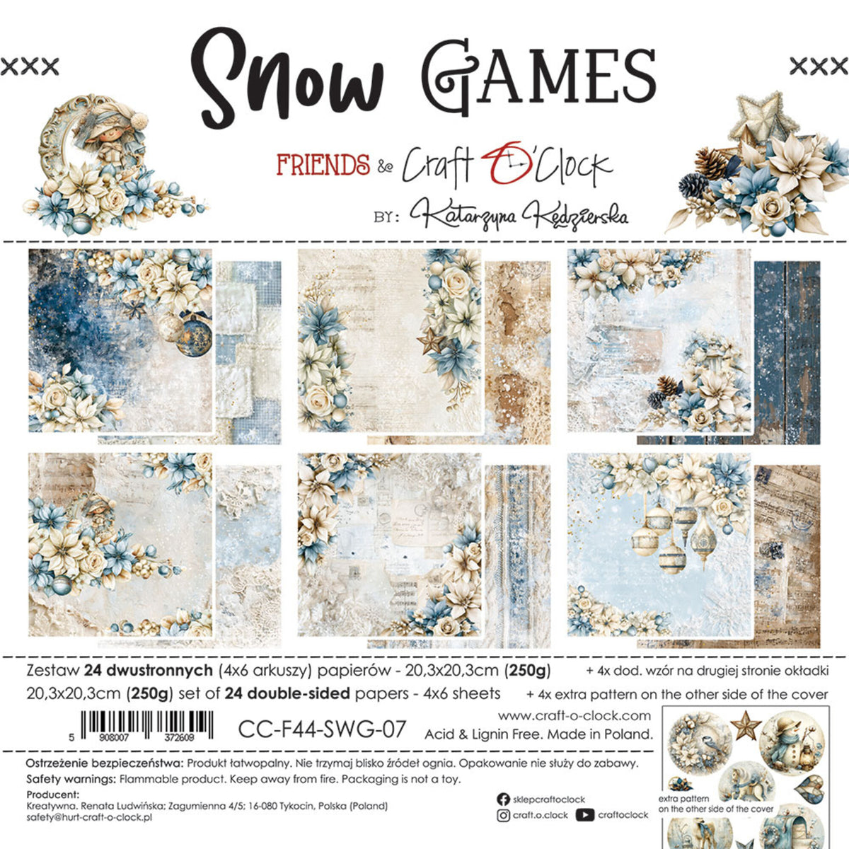 Craft O'Clock - Snow Games - 8x8"