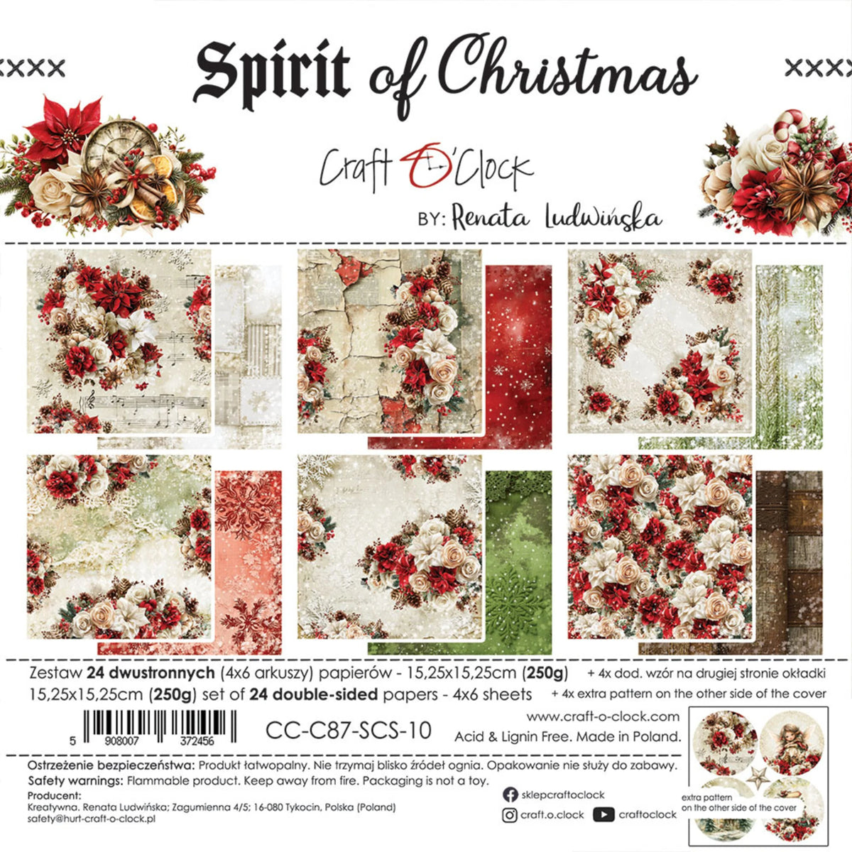 Craft O'Clock - Spirit Of Christmas - Paper Pad - 6x6"