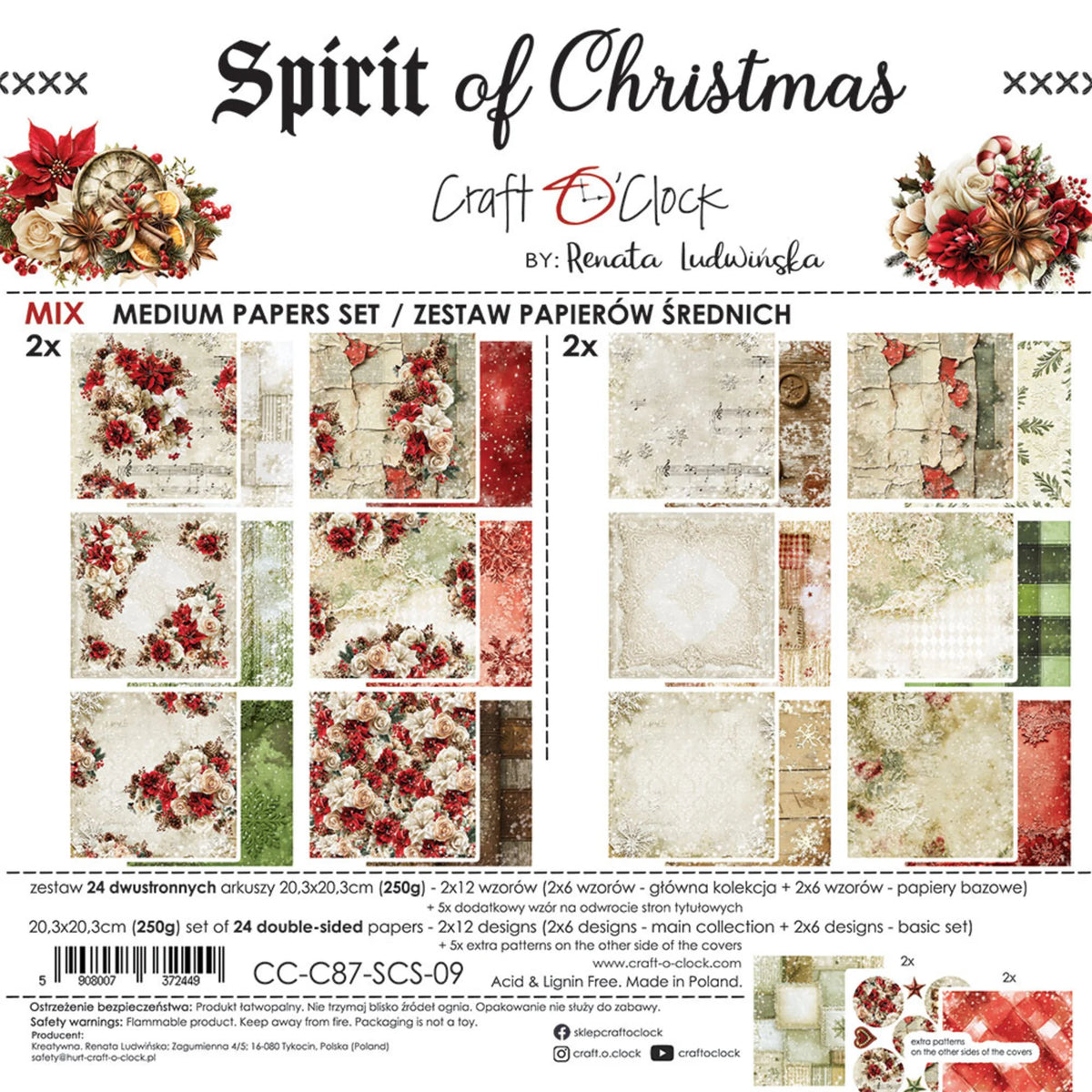 Craft O'Clock - Spirit Of Christmas - Extras Set - MIX - 8x8"