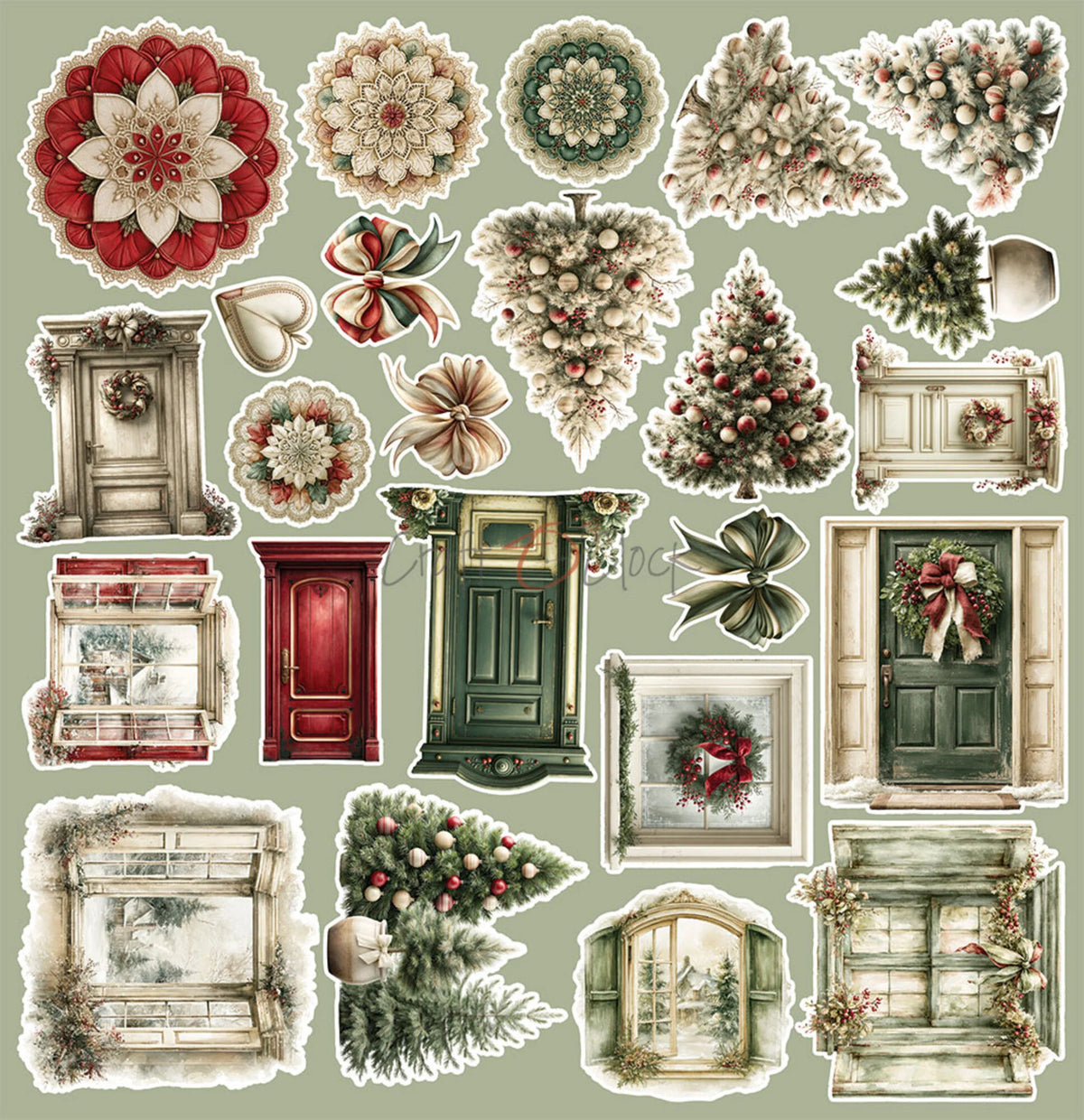 Craft O'Clock - Spirit Of Christmas - Christmas Extras Set - 12x12"