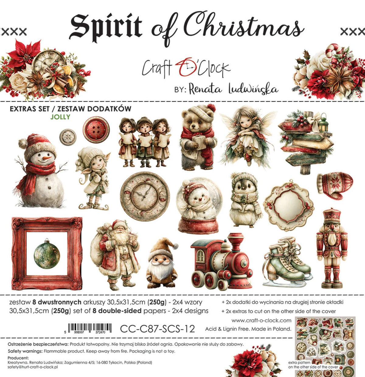 Craft O'Clock - Spirit Of Christmas - Jolly Extras Set - 12x12"