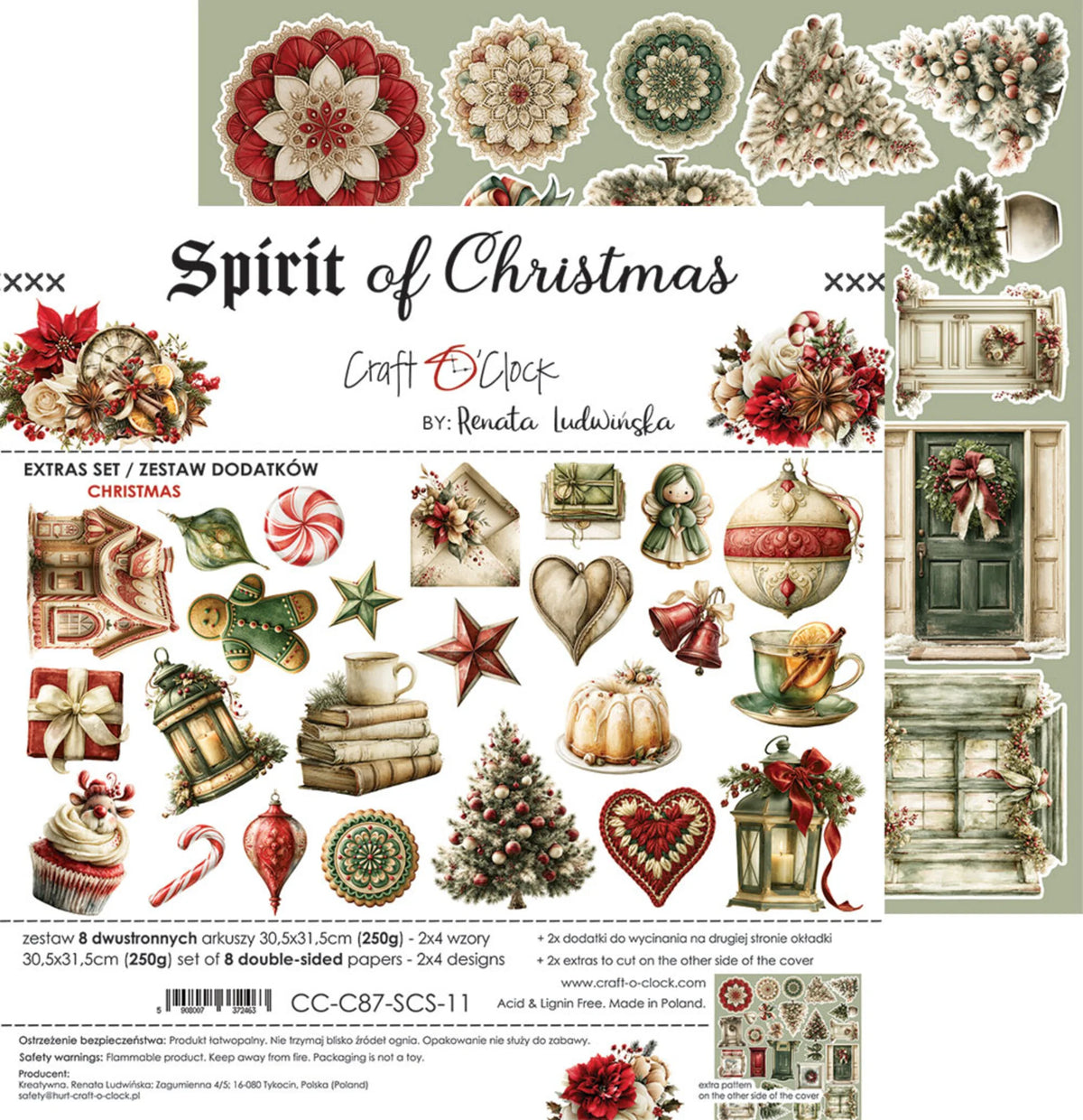 Craft O'Clock - Spirit Of Christmas - Extras Set Mix - 12x12"