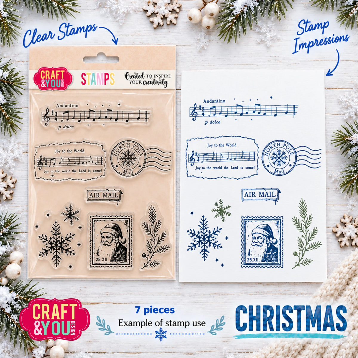 Craft & You - Clear Stamp - Christmas