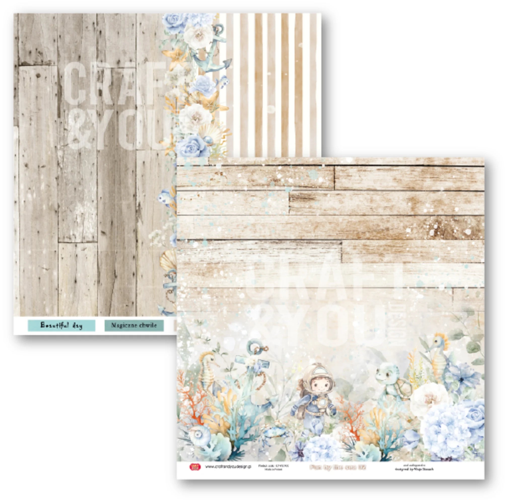 Craft and You - Fun by the sea - Paper Set 12 x 12