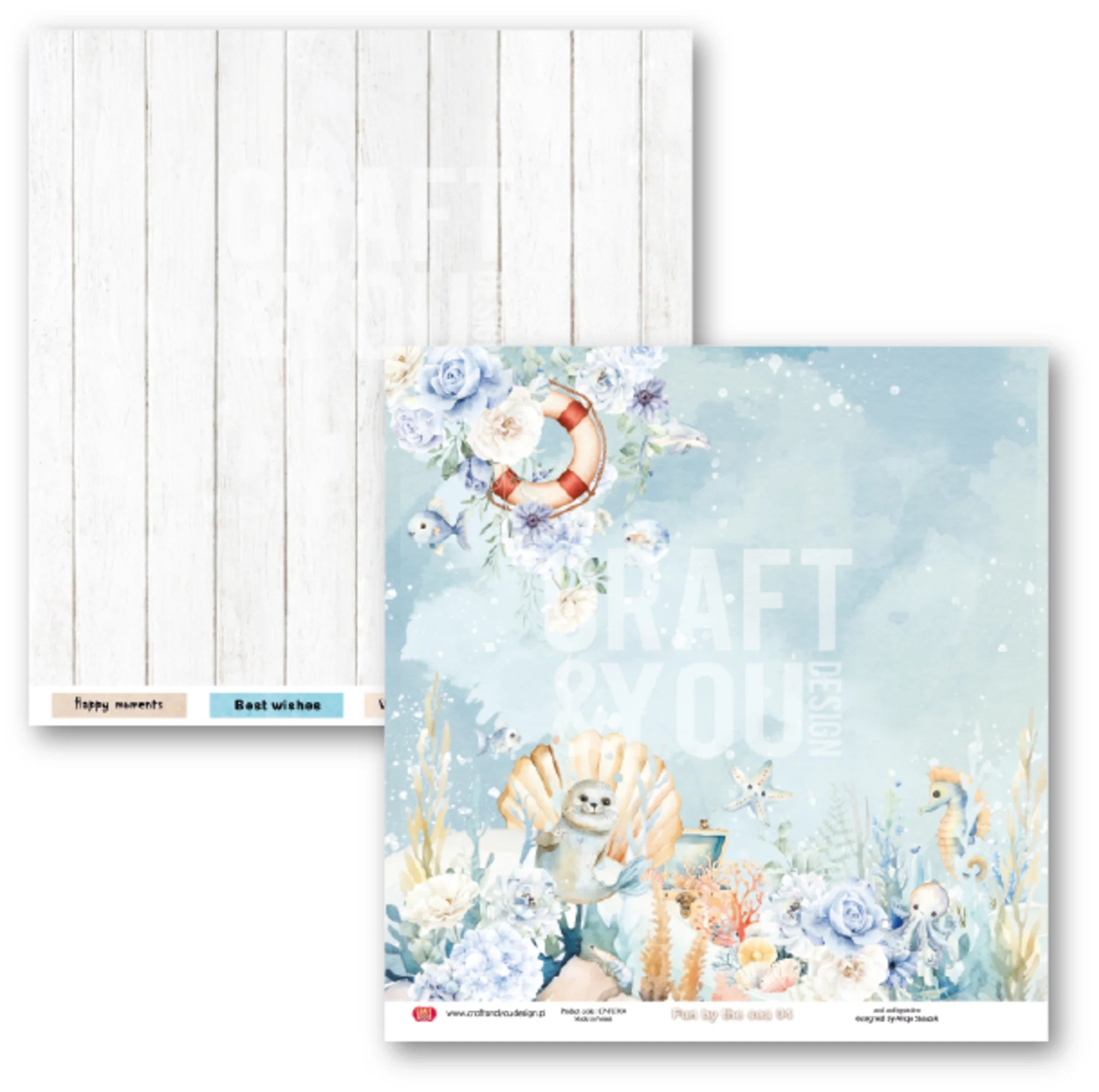 Craft and You - Fun by the sea - Paper Set 12 x 12