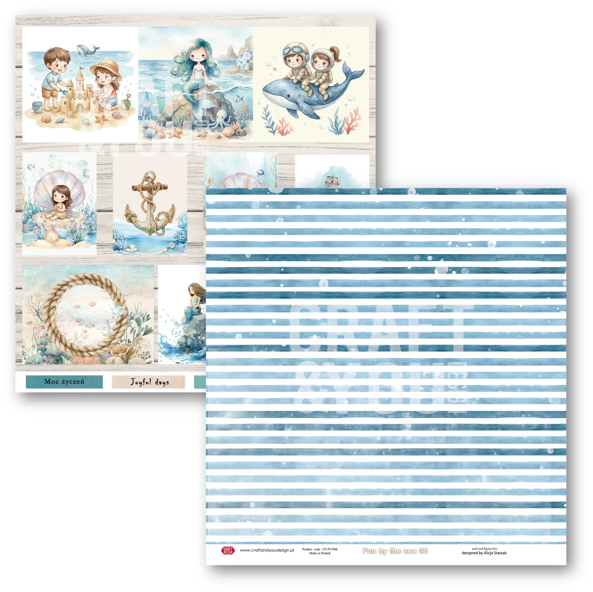 Craft and You - Fun by the sea - Paper Set 12 x 12