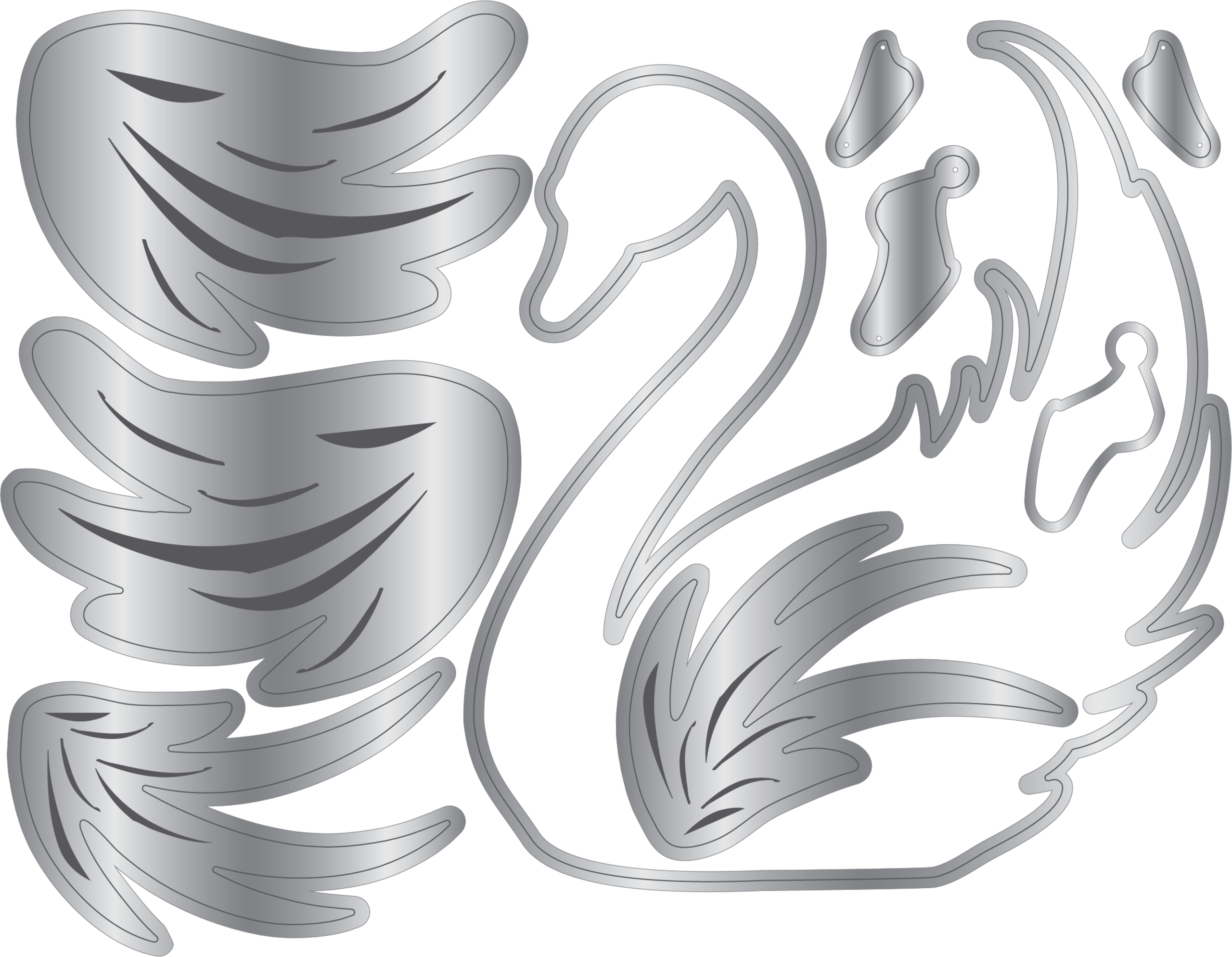Crafters Companion - Dies -   Wildwood Whimsy - Elegant Swan