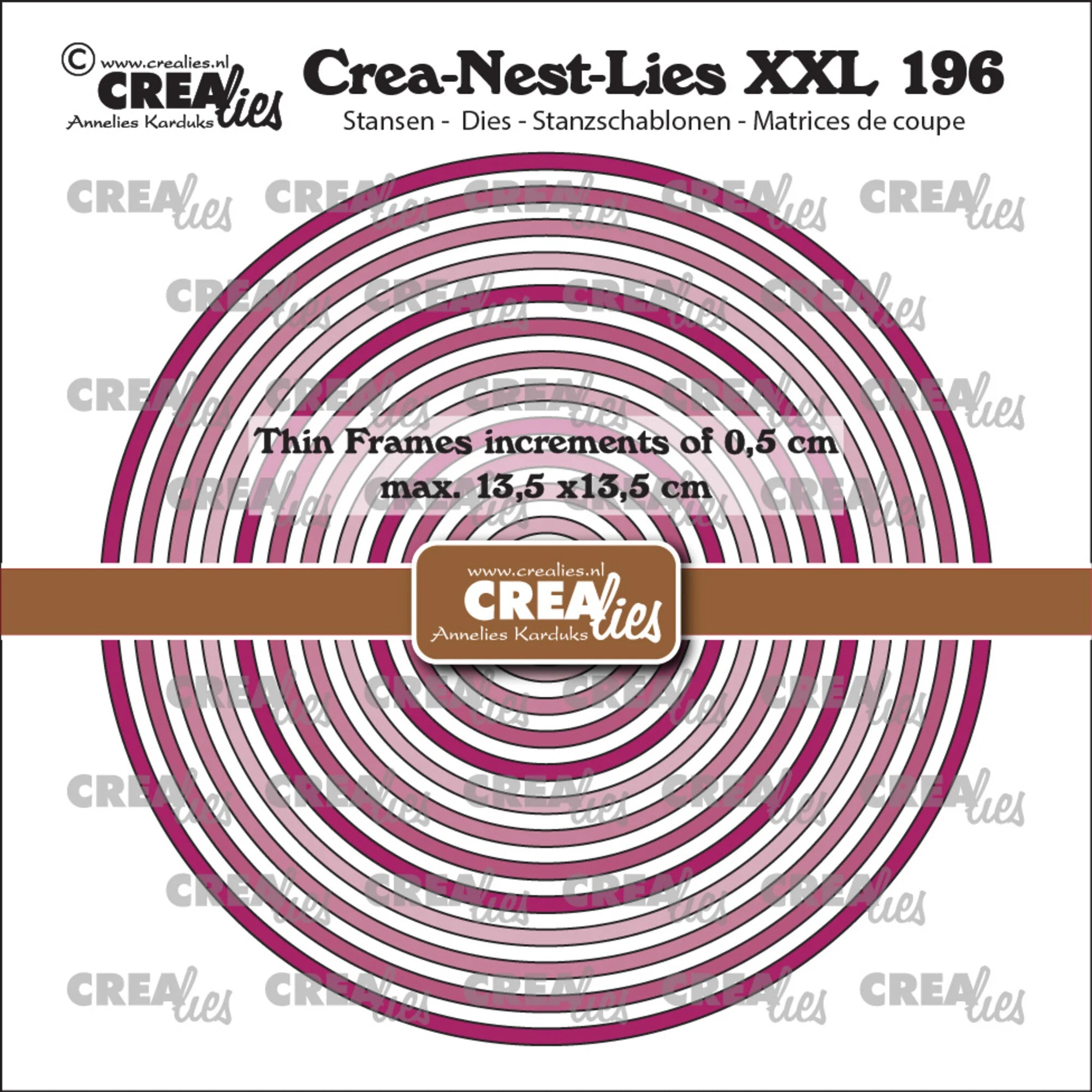 Crealies - Dies - Nest-Lies  XXL - Frames Circles Smooth
