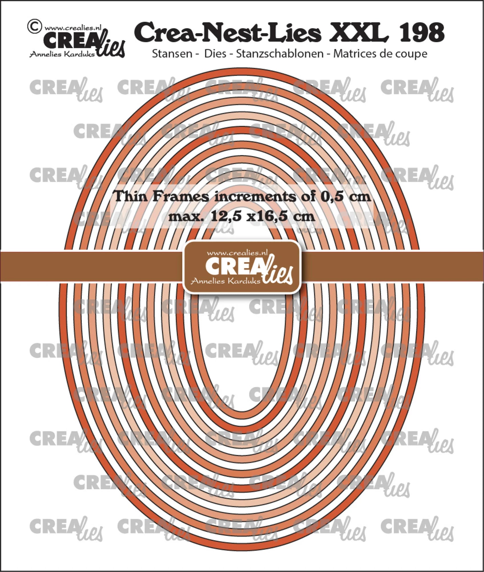 Crealies - Dies - Nest-Lies  XXL - Frames Ovals Smooth