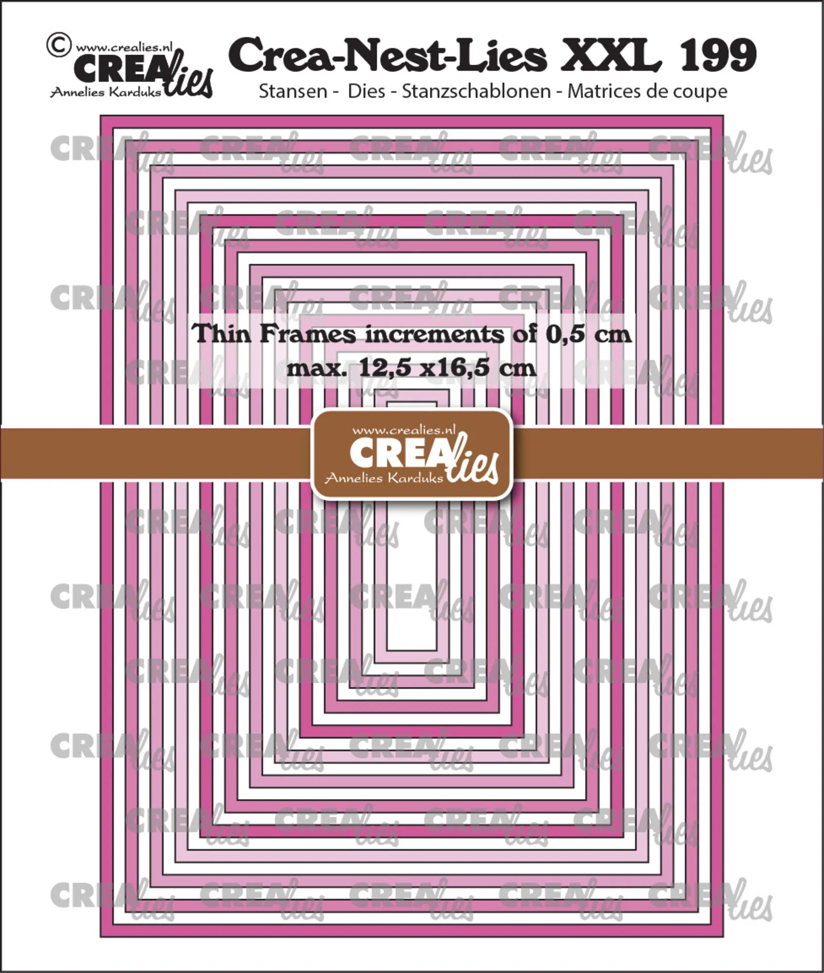 Crealies - Dies - Nest-Lies  XXL - Frames Rectangles Smooth