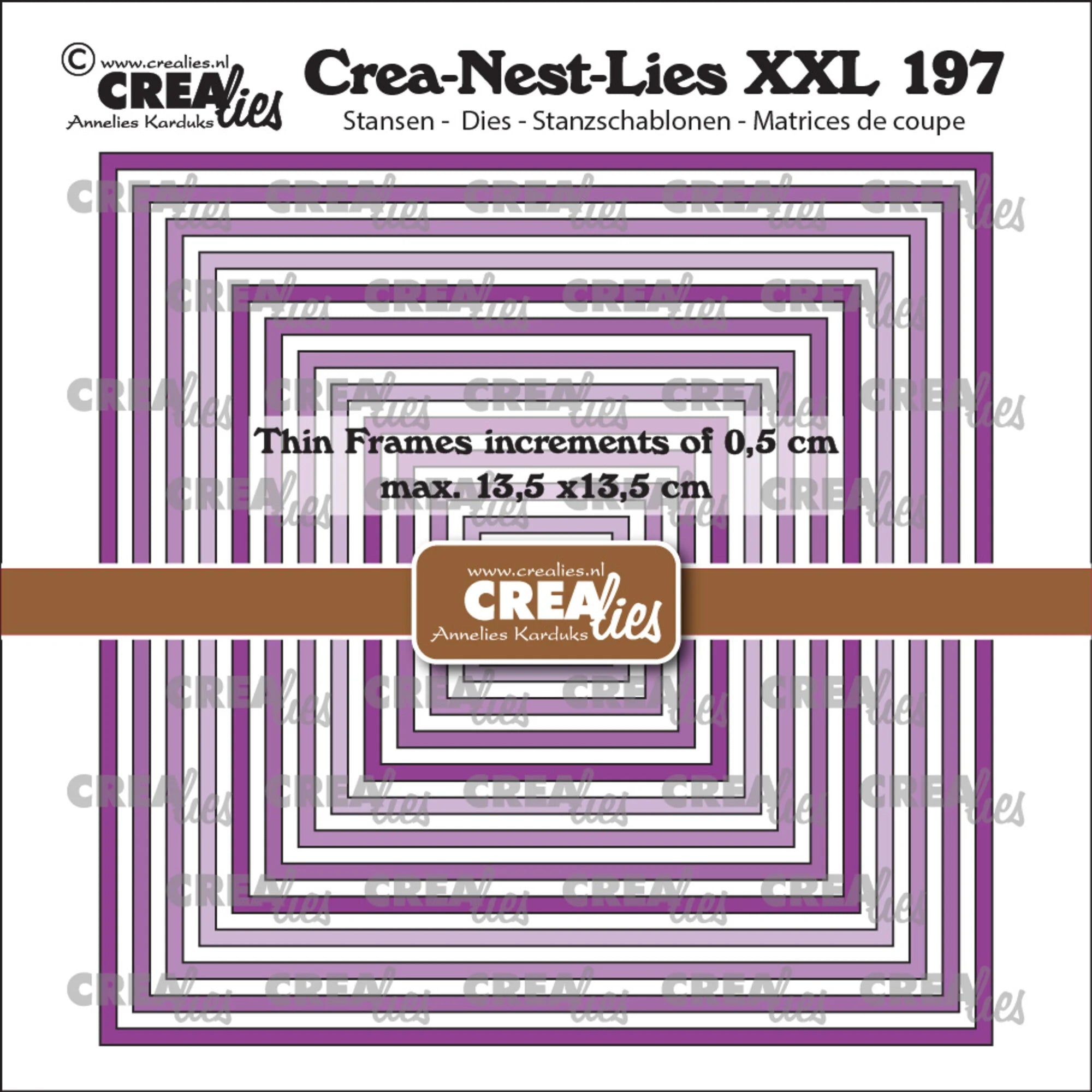 Crealies - Dies - Nest-Lies  XXL - Frames Square Smooth