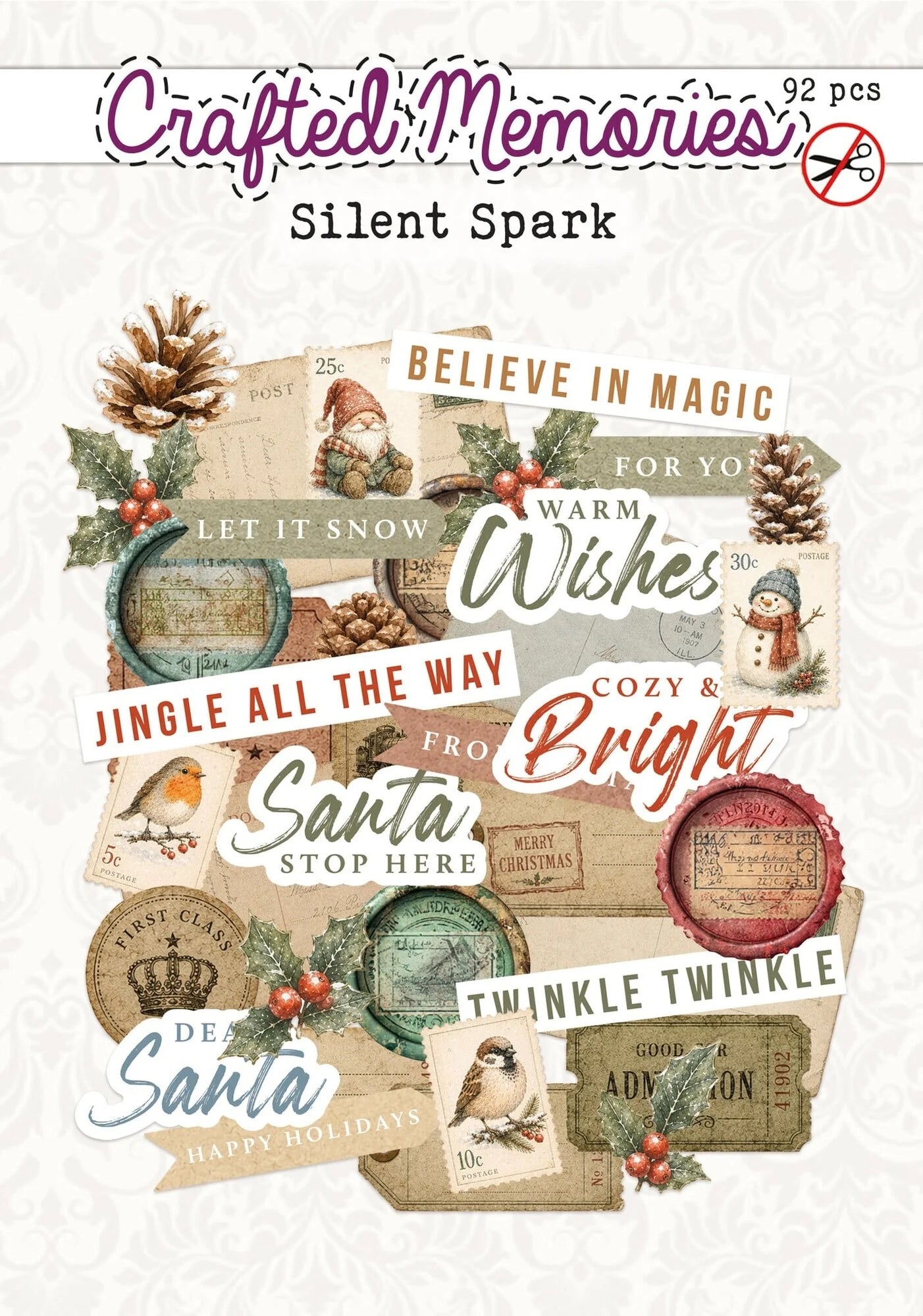 Creatief Art  - Silent Sparkle - Die Cuts - English