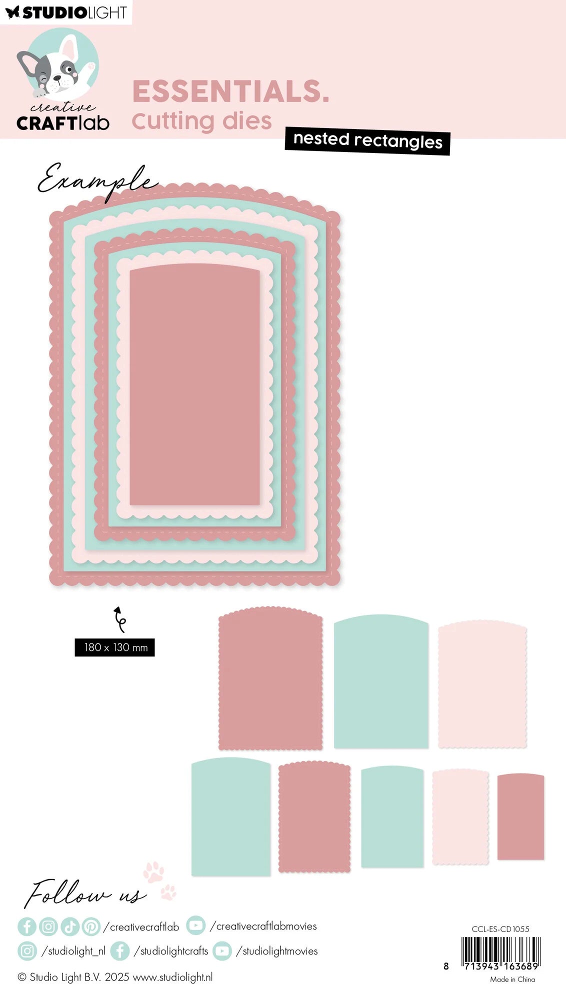 Studiolight Essentials Dies - Creative Craftlab - Nested Rectangles