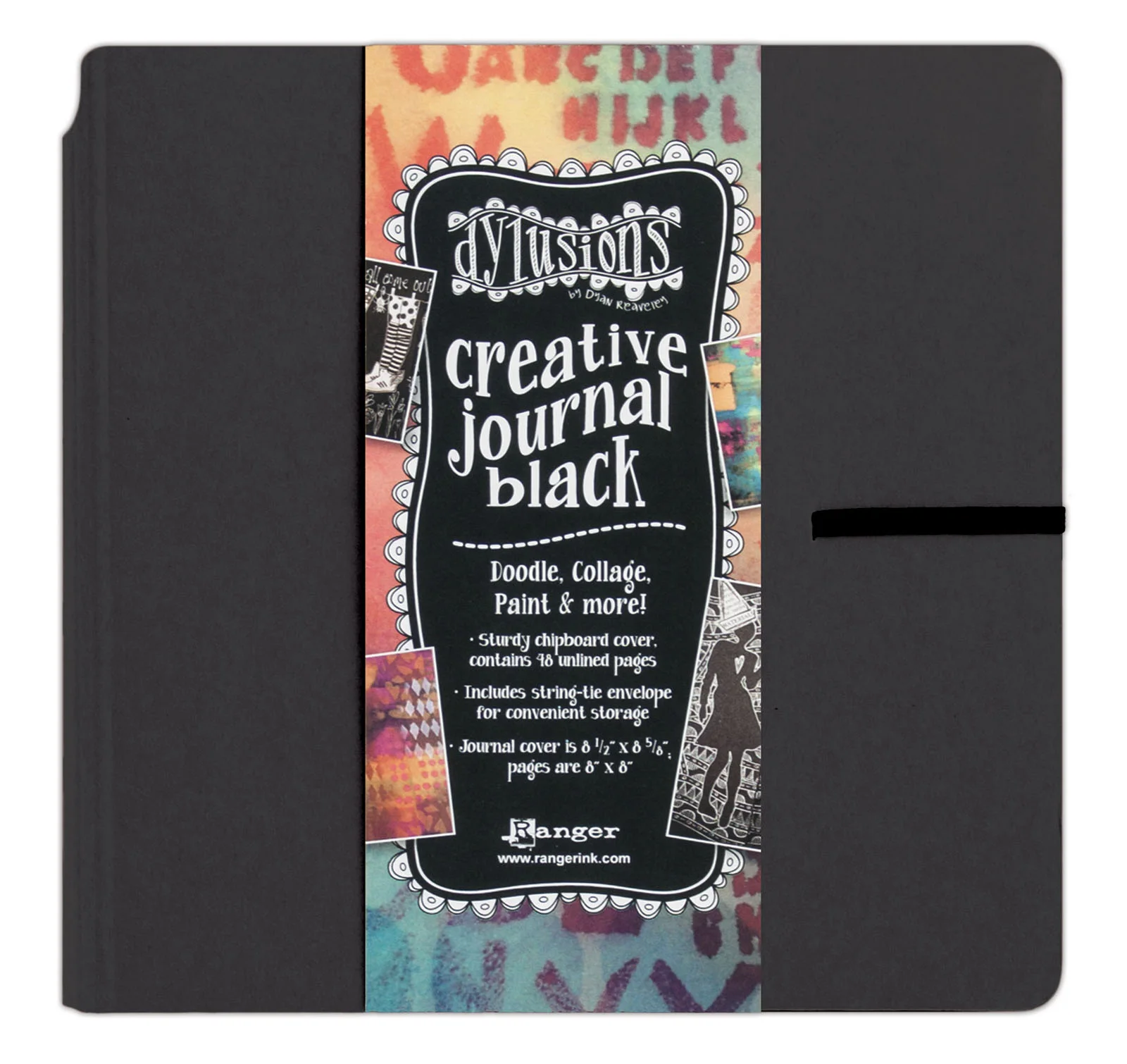 Dylusions - Creative Journal - Square - Black  8 x 8"