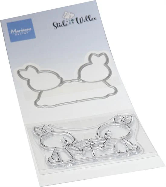 Marianne Design - Clear Stamp & Die - Rabbit Friends