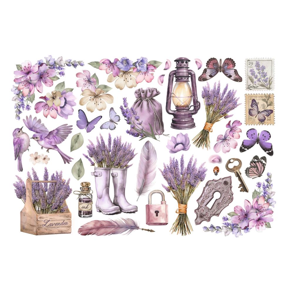 Stamperia  - Lavender -  Adhesive Ephemera