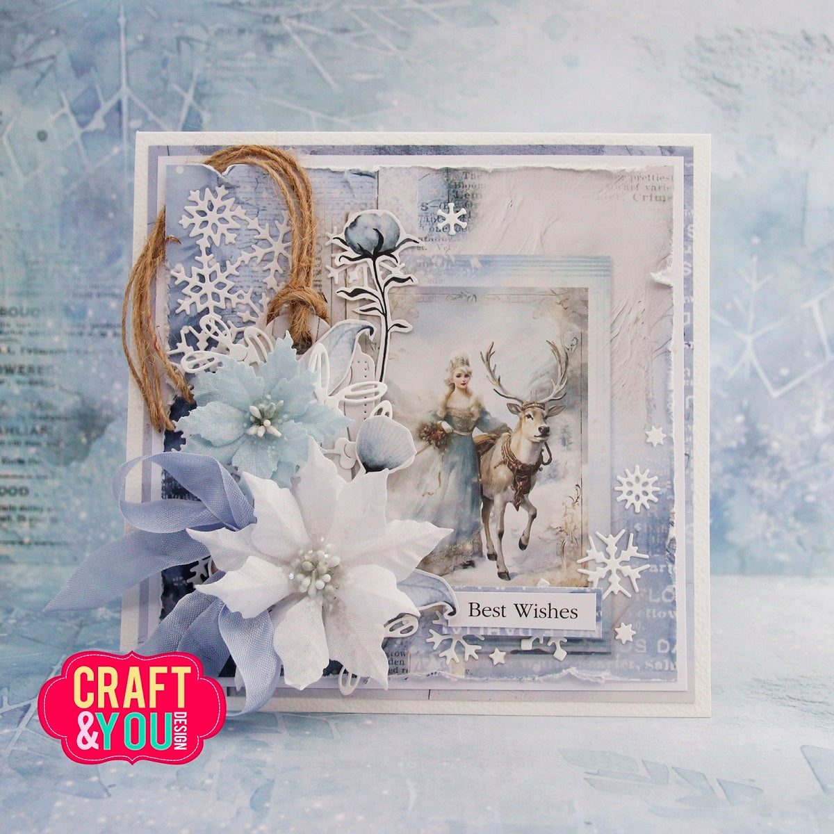 Craft and You - Dies - Snowflake background