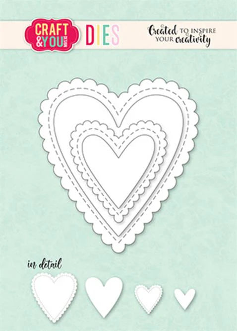 Craft and You - Dies - Biscuit Frame Hearts