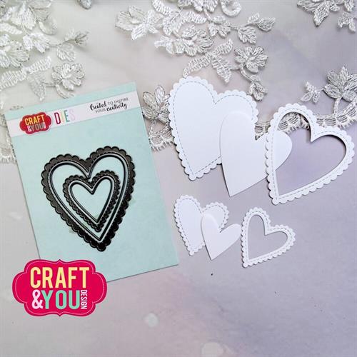 Craft and You - Dies - Biscuit Frame Hearts