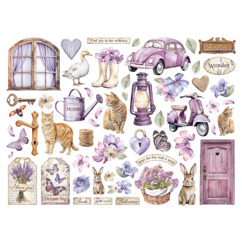 Stamperia  - Lavender - Chipboard Die Cuts