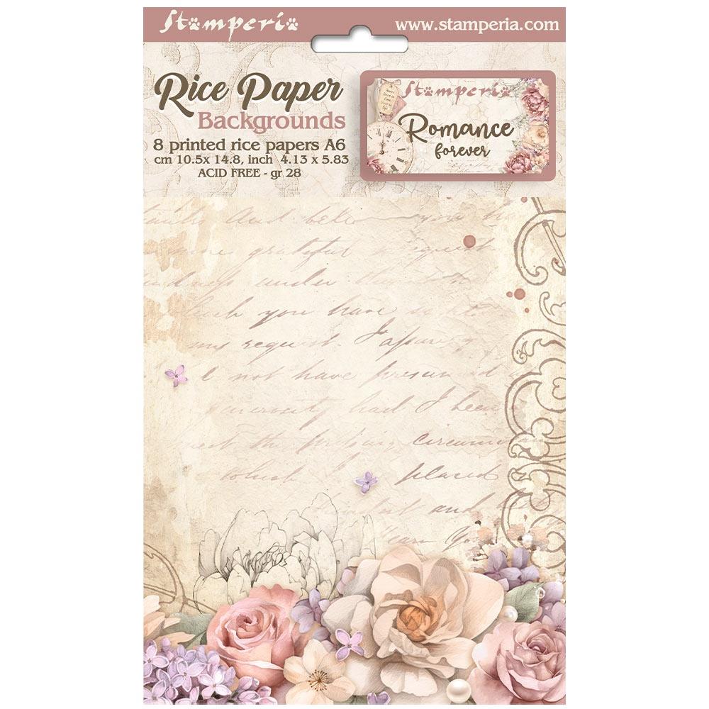 Stamperia - Romance Forever - Rice paper backgrounds - Rice Paper A6