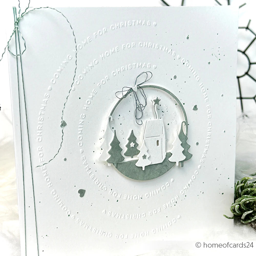 Alexandra Renke - Embossing Folder - Typo Coming home for christmas