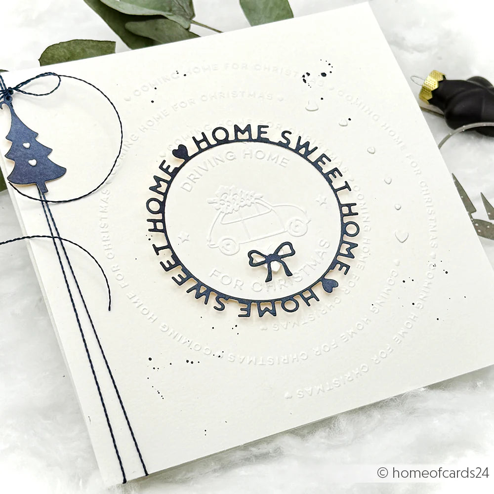 Alexandra Renke - Embossing Folder - Typo Coming home for christmas