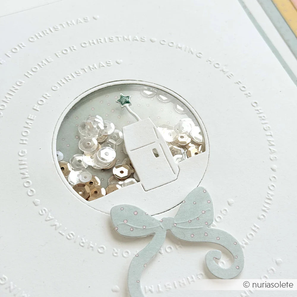Alexandra Renke - Embossing Folder - Typo Coming home for christmas