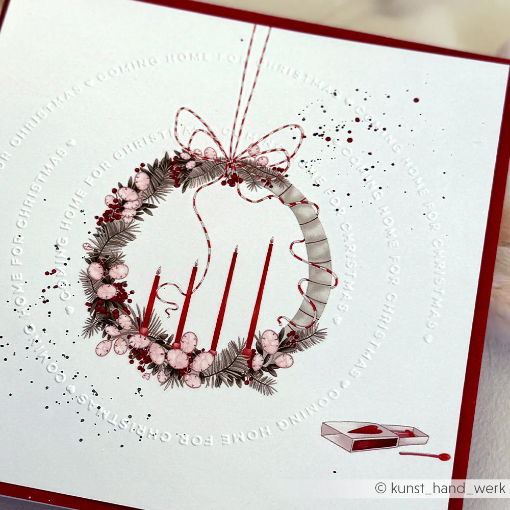 Alexandra Renke - Embossing Folder - Typo Coming home for christmas