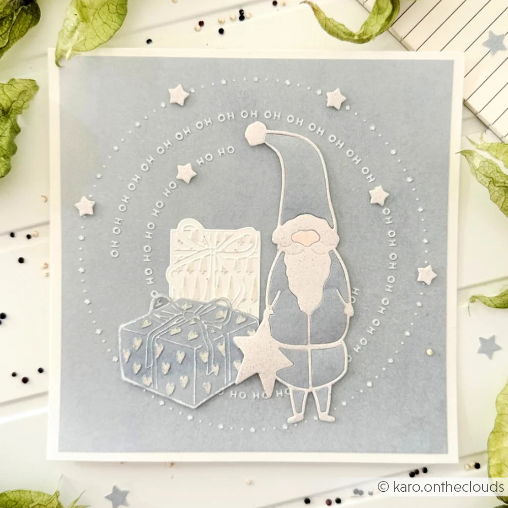 Alexandra Renke - Embossing Folder - Typo Ho Ho Ho