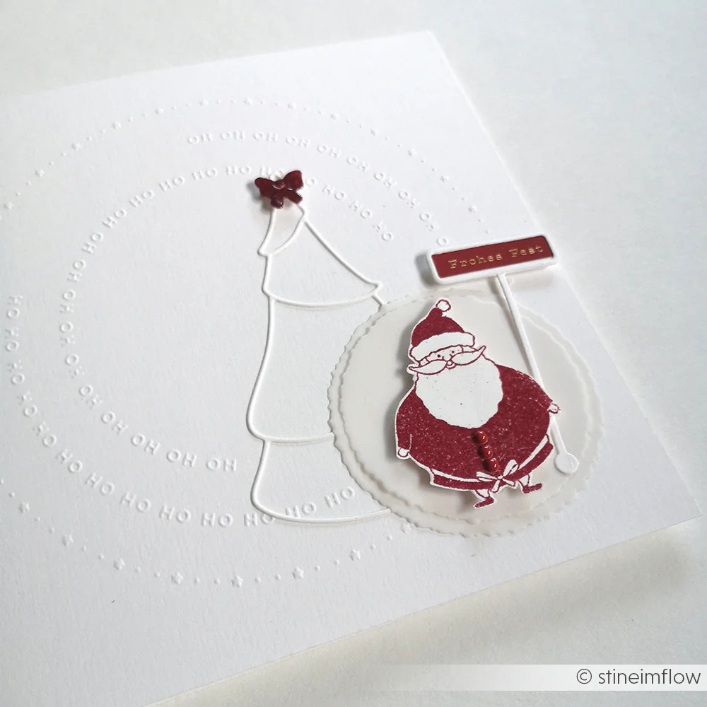 Alexandra Renke - Embossing Folder - Typo Ho Ho Ho