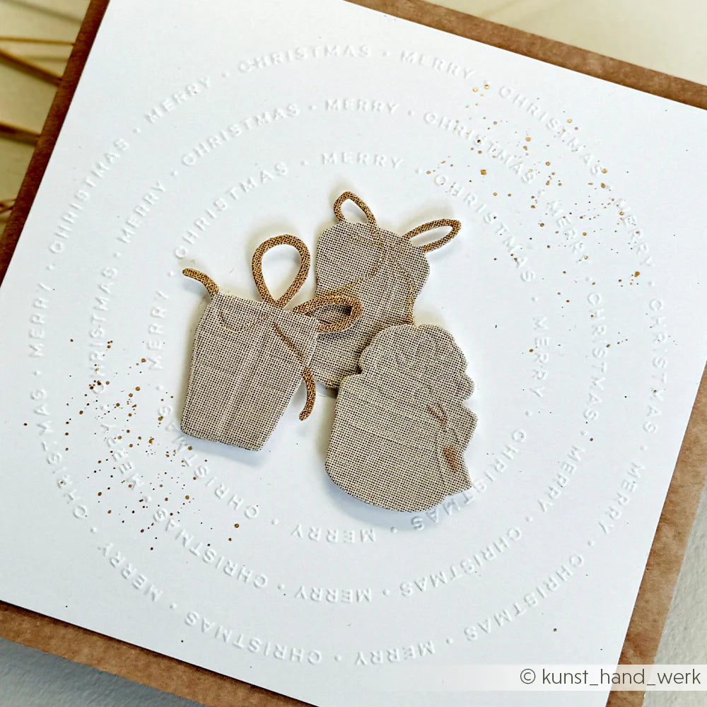 Alexandra Renke - Embossing Folder - Typo Merry Christmas