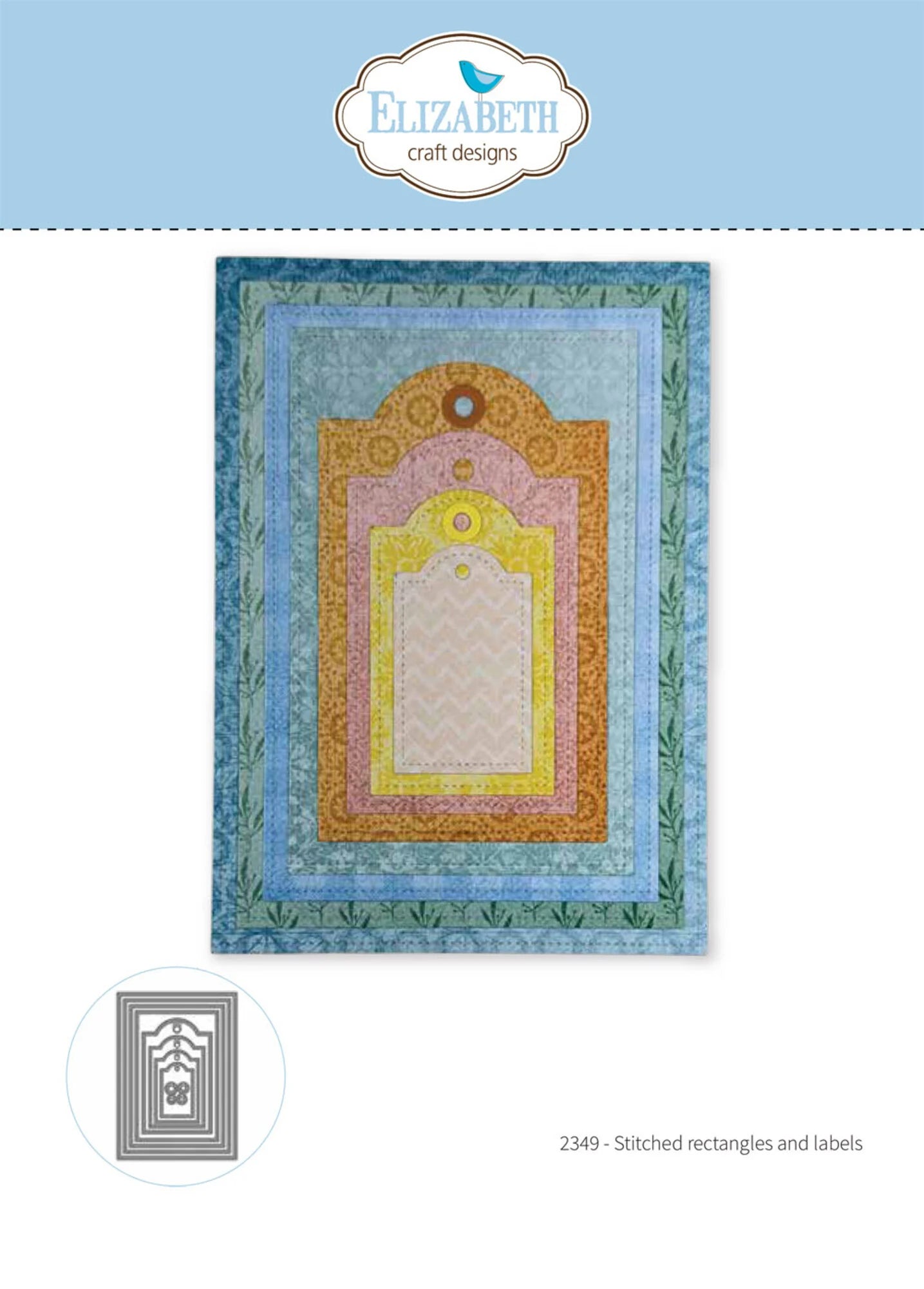 Elizabeth Craft Designs - Dies - Stitched Rectangles and Labels
