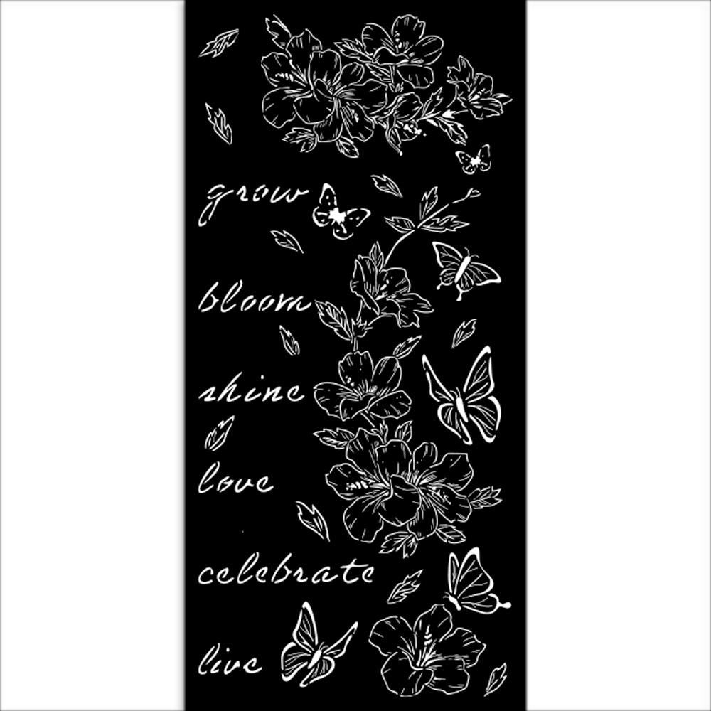 Stamperia - Secret Diary - Stencil - Flowers & Butterfly